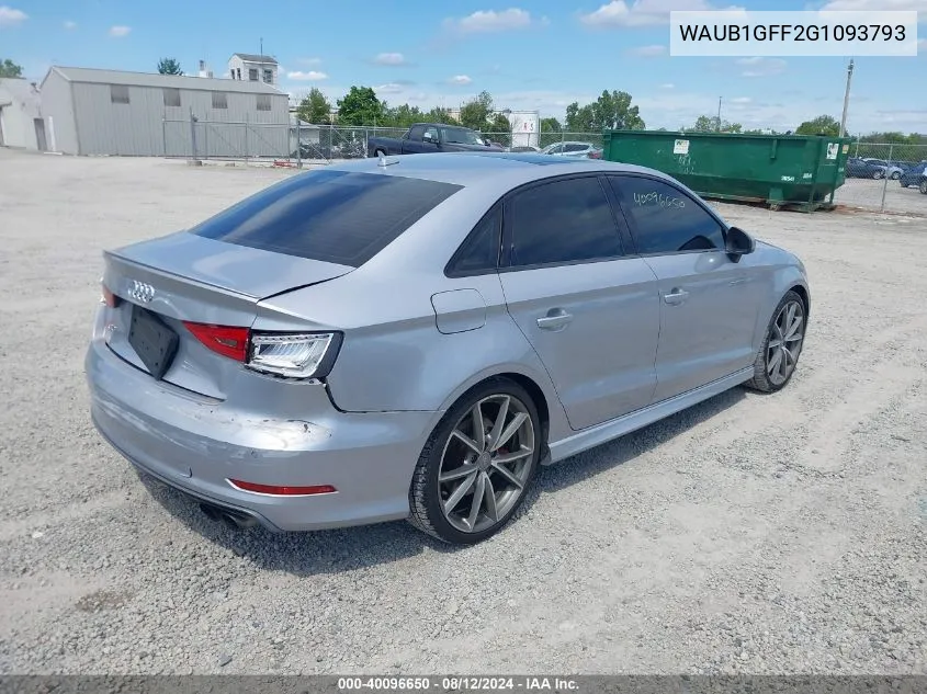 WAUB1GFF2G1093793 2016 Audi S3 2.0T Premium Plus