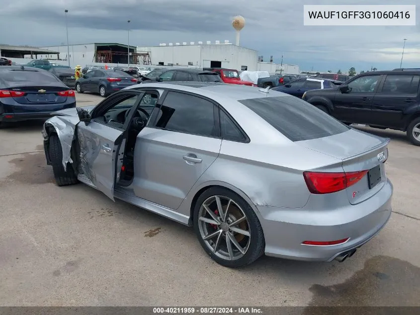 2016 Audi S3 2.0T Premium Plus VIN: WAUF1GFF3G1060416 Lot: 40211959