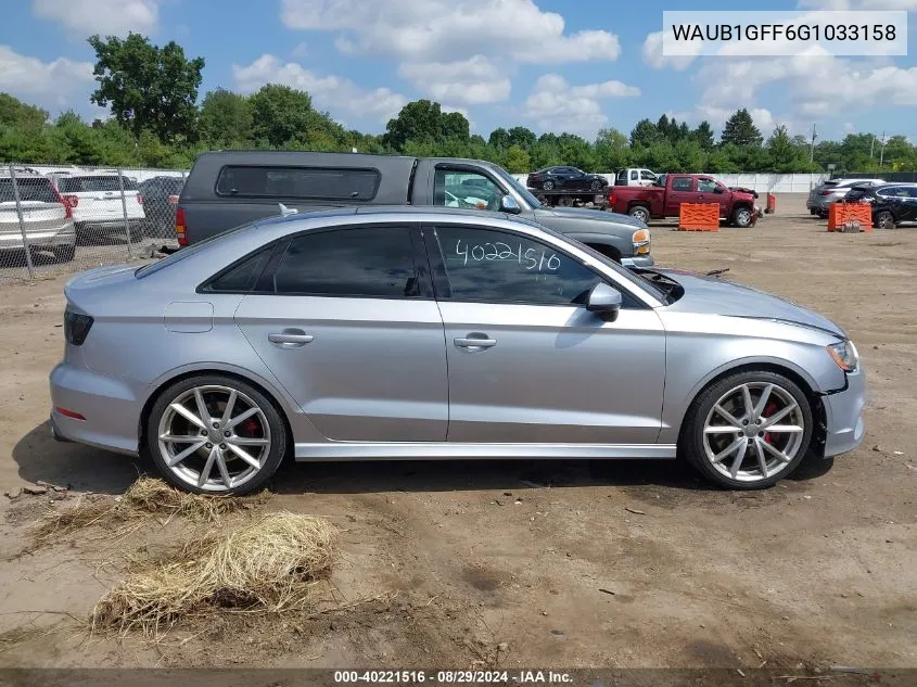 2016 Audi S3 2.0T Premium Plus VIN: WAUB1GFF6G1033158 Lot: 40221516