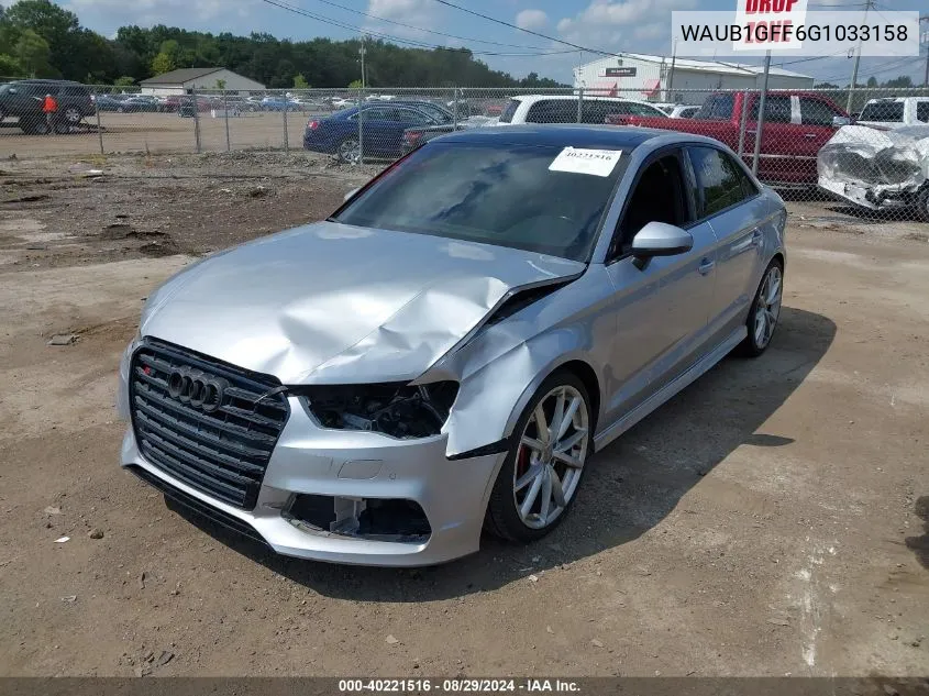 WAUB1GFF6G1033158 2016 Audi S3 2.0T Premium Plus