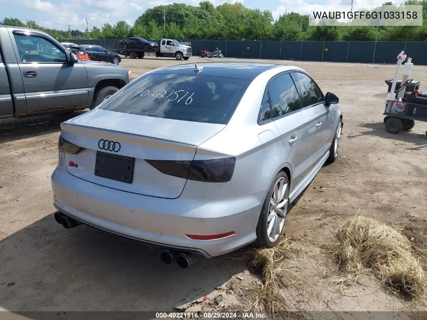 2016 Audi S3 2.0T Premium Plus VIN: WAUB1GFF6G1033158 Lot: 40221516