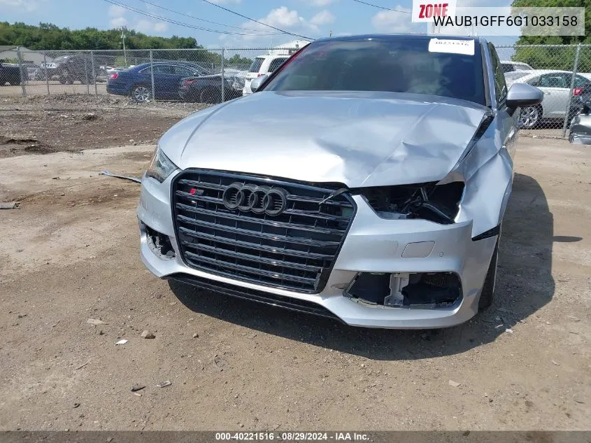 2016 Audi S3 2.0T Premium Plus VIN: WAUB1GFF6G1033158 Lot: 40221516