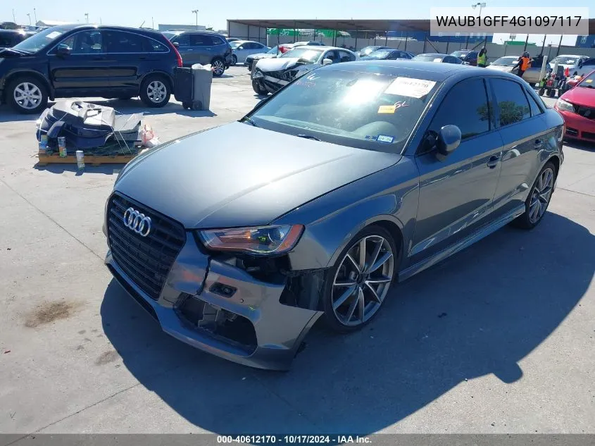 2016 Audi S3 2.0T Premium Plus VIN: WAUB1GFF4G1097117 Lot: 40612170