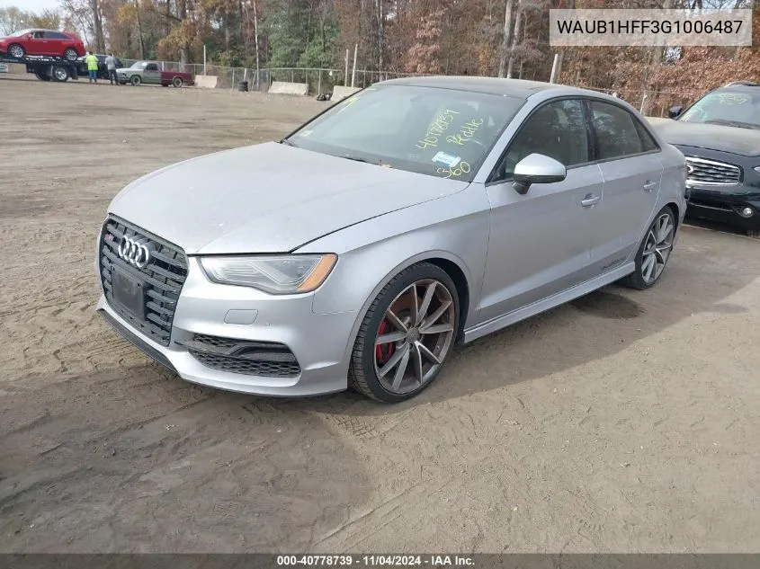 2016 Audi S3 2.0T Premium Plus VIN: WAUB1HFF3G1006487 Lot: 40778739