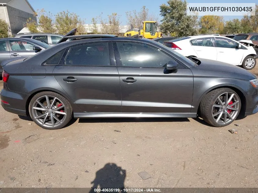 WAUB1GFF0H1030435 2017 Audi S3 2.0T Premium Plus