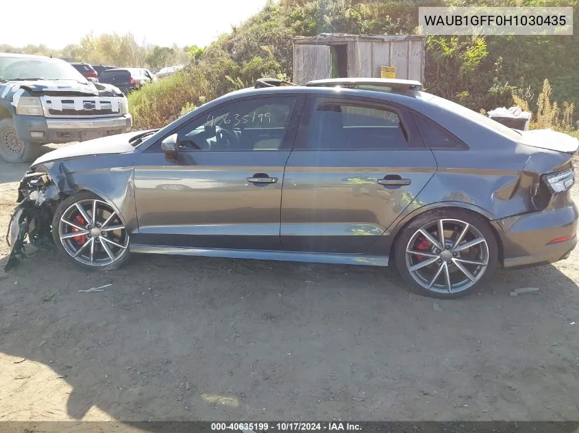 WAUB1GFF0H1030435 2017 Audi S3 2.0T Premium Plus