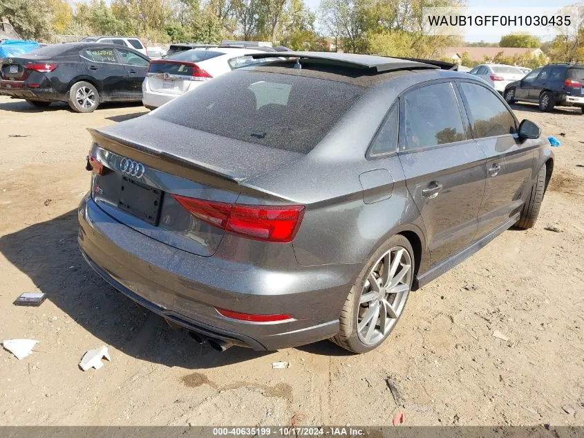 WAUB1GFF0H1030435 2017 Audi S3 2.0T Premium Plus