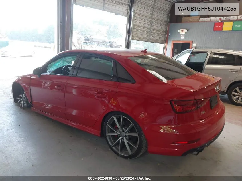 2018 Audi S3 2.0T Premium Plus/2.0T Tech Premium Plus VIN: WAUB1GFF5J1044255 Lot: 40224638