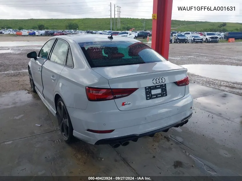 WAUF1GFF6LA001631 2020 Audi S3 Sedan