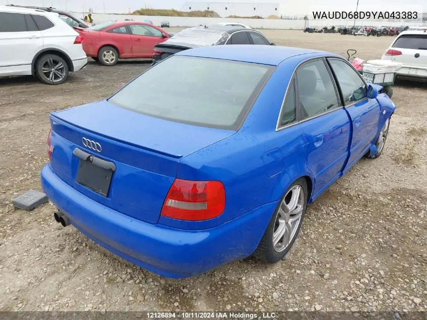 WAUDD68D9YA043383 2000 Audi S4