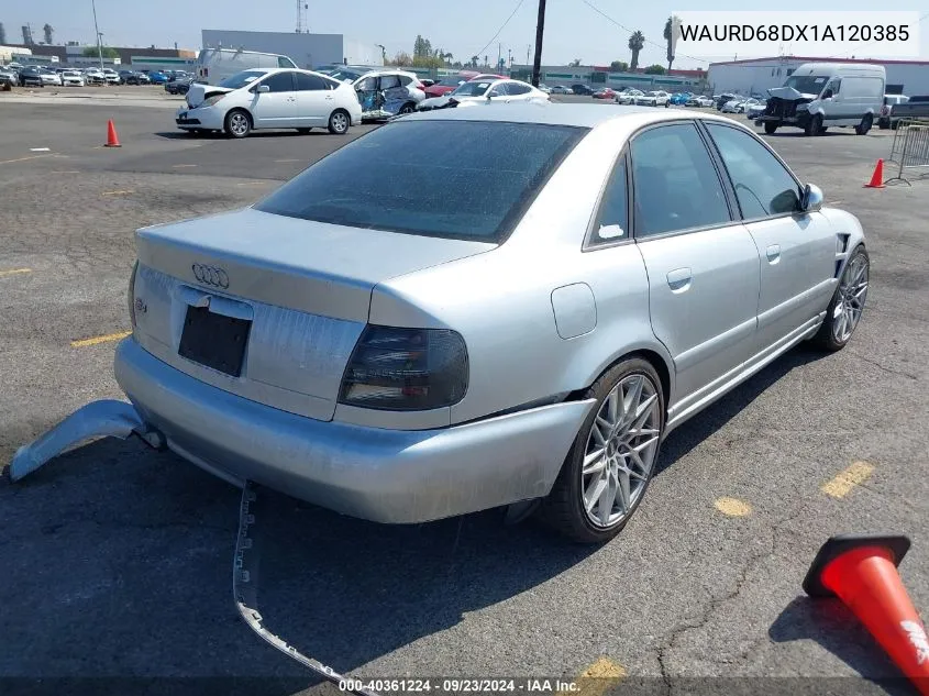 2001 Audi S4 2.7T VIN: WAURD68DX1A120385 Lot: 40361224