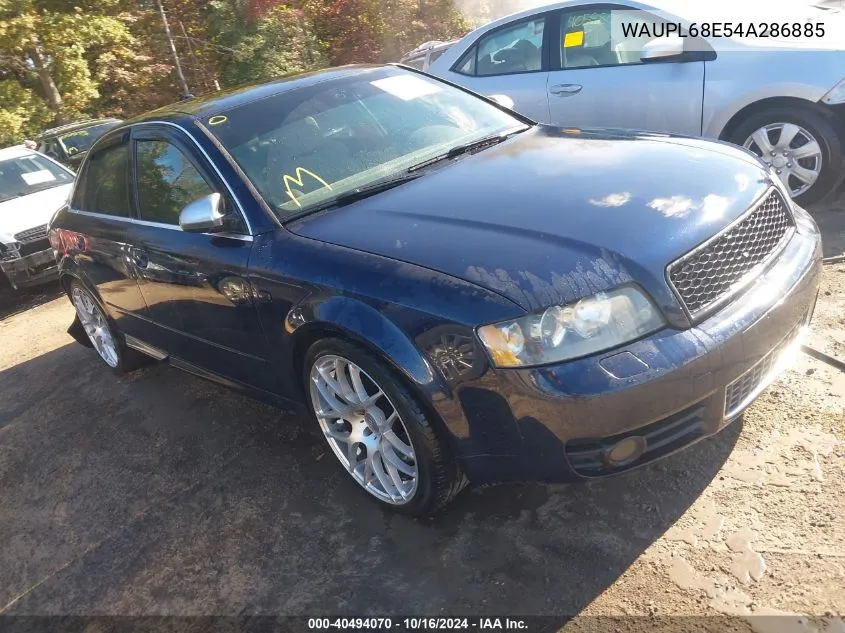 2004 Audi S4 4.2 VIN: WAUPL68E54A286885 Lot: 40494070