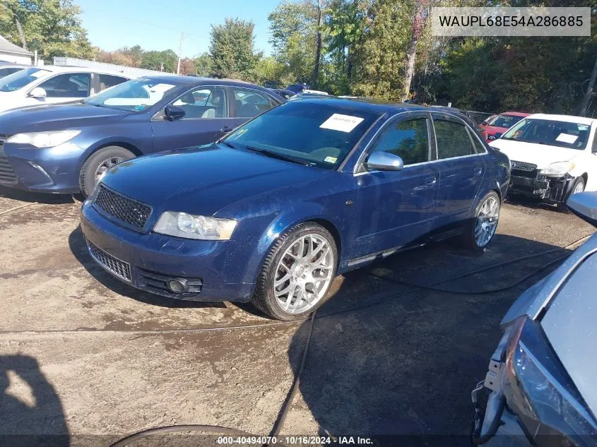 2004 Audi S4 4.2 VIN: WAUPL68E54A286885 Lot: 40494070