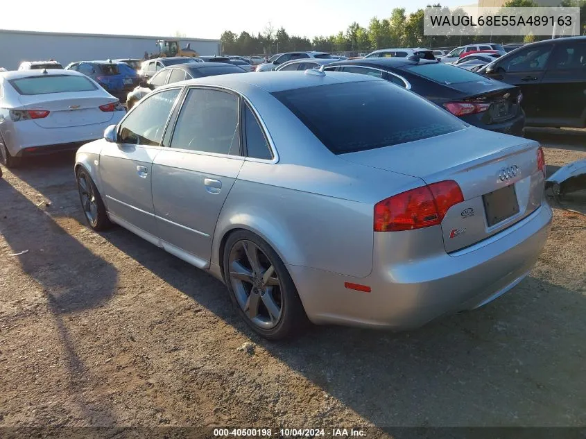 2005 Audi S4 4.2 VIN: WAUGL68E55A489163 Lot: 40500198