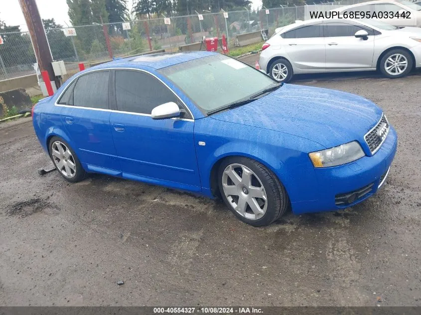 2005 Audi S4 4.2 VIN: WAUPL68E95A033442 Lot: 40554327