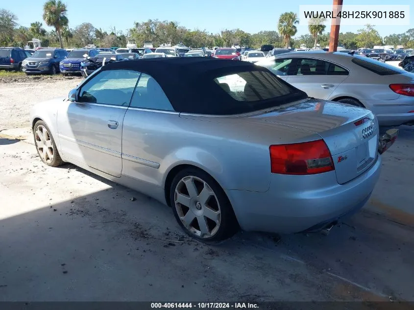 2005 Audi S4 Base (A6) VIN: WUARL48H25K901885 Lot: 40614444