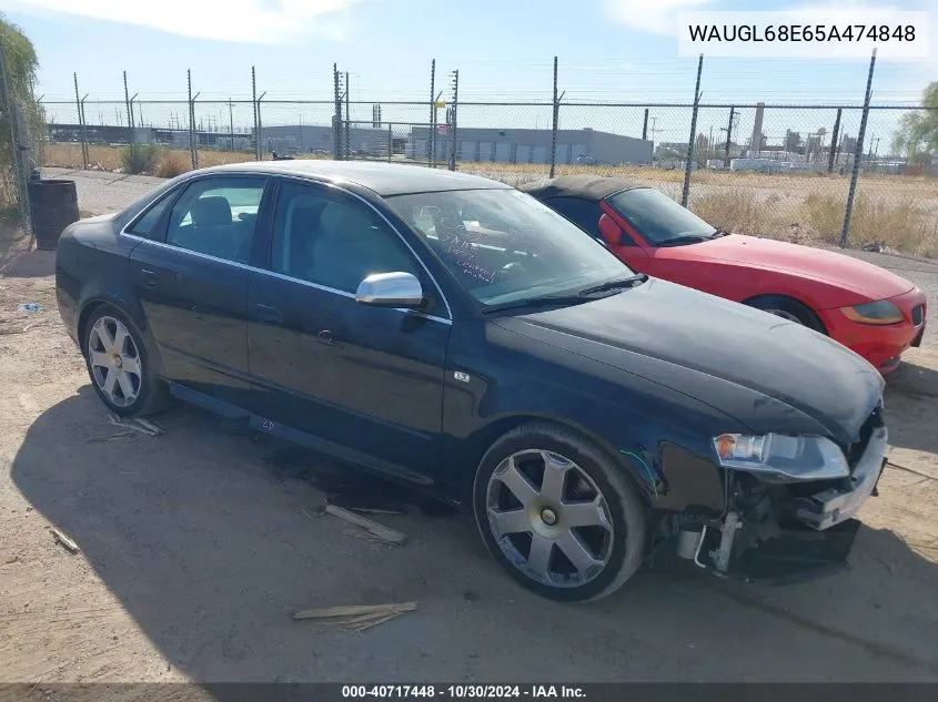 2005 Audi S4 4.2 VIN: WAUGL68E65A474848 Lot: 40717448