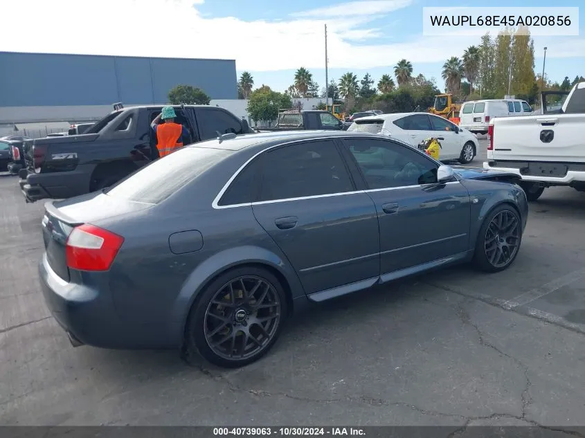 WAUPL68E45A020856 2005 Audi S4 4.2