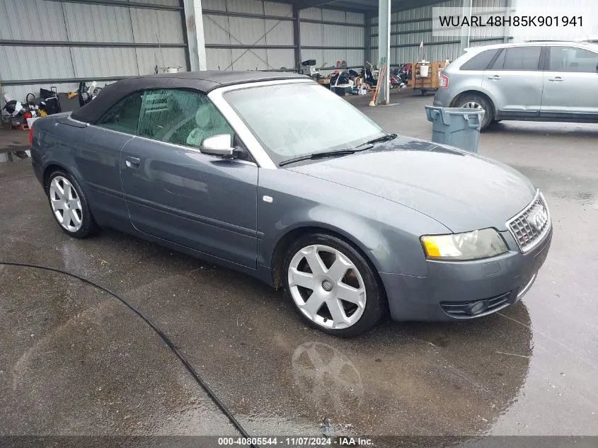 2005 Audi S4 VIN: WUARL48H85K901941 Lot: 40805544