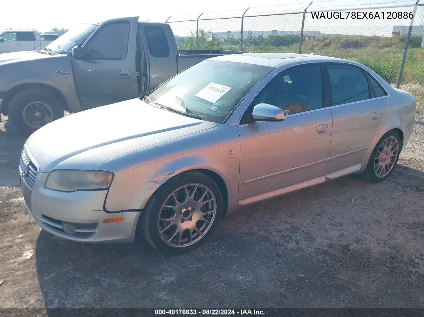 2006 Audi S4 4.2 VIN: WAUGL78EX6A120886 Lot: 40176633