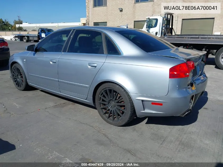 WUAGL78E06A700041 2006 Audi S4 4.2