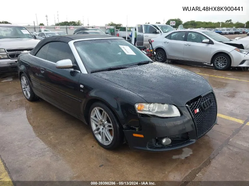 2008 Audi S4 4.2 VIN: WUARL48HX8K900441 Lot: 39398286