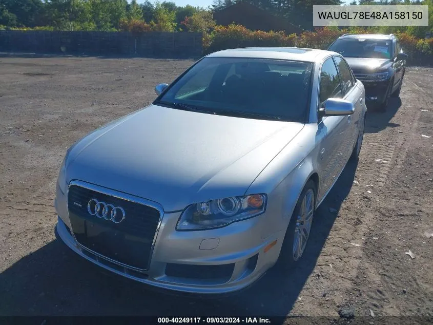 WAUGL78E48A158150 2008 Audi S4 4.2