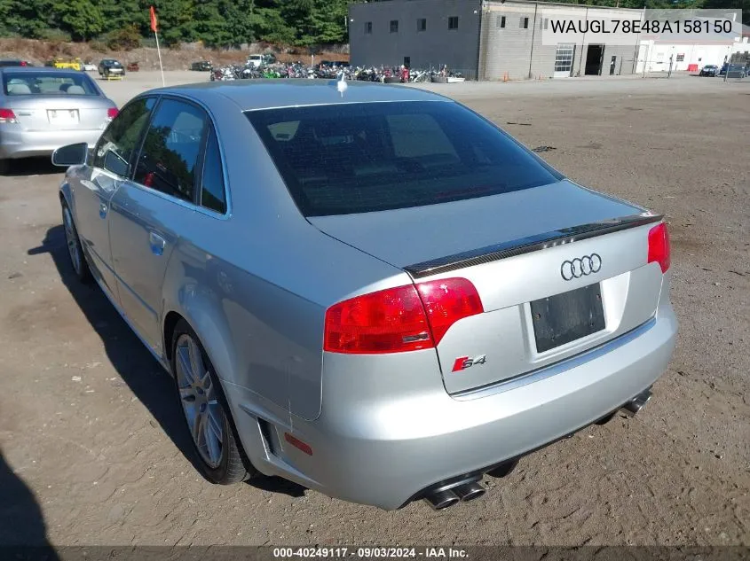 WAUGL78E48A158150 2008 Audi S4 4.2