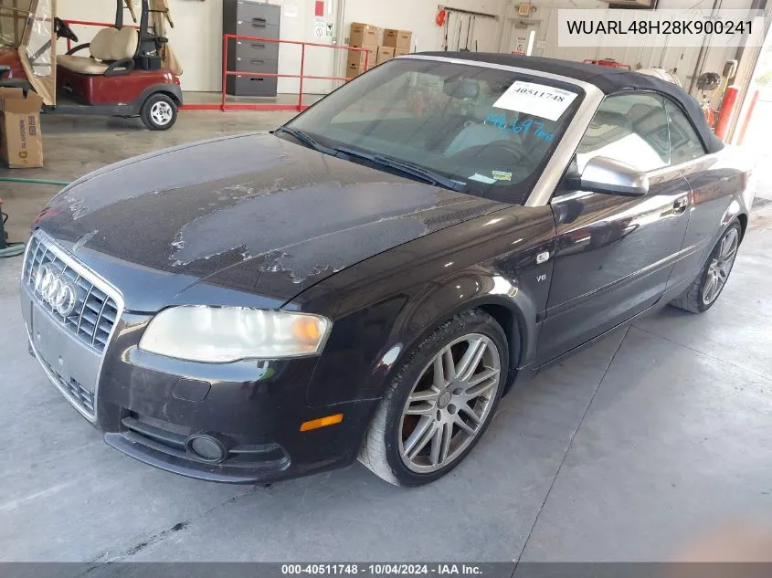 2008 Audi S4 4.2 VIN: WUARL48H28K900241 Lot: 40511748