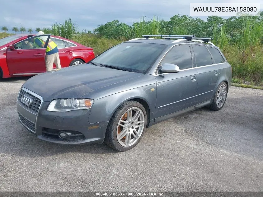 2008 Audi S4 Avant Quattro VIN: WAUUL78E58A158080 Lot: 40518363