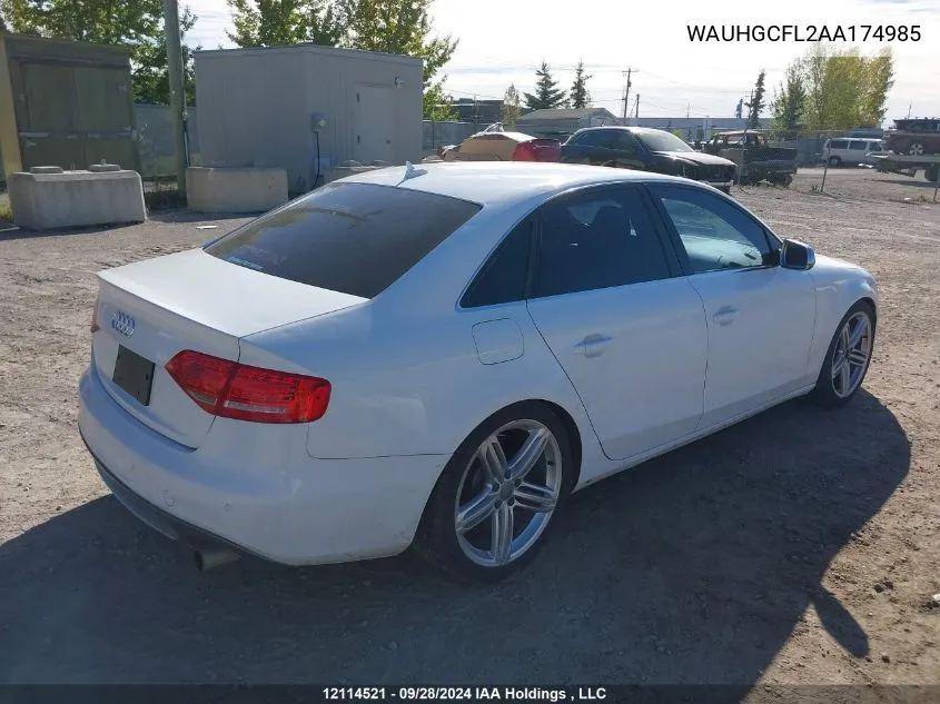 2010 Audi S4 Premium VIN: WAUHGCFL2AA174985 Lot: 12114521