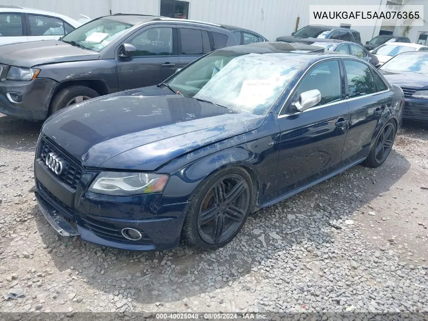 2010 Audi S4 3.0 Premium Plus VIN: WAUKGAFL5AA076365 Lot: 40025048