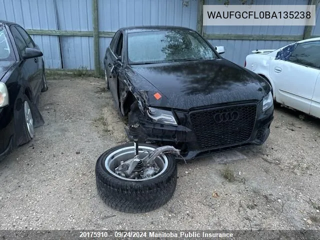 2011 Audi S4 3.0T Quattro VIN: WAUFGCFL0BA135238 Lot: 20175910