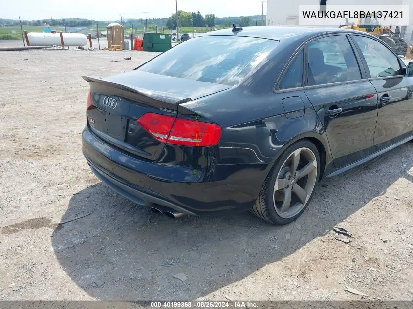 WAUKGAFL8BA137421 2011 Audi S4 3.0 Premium Plus