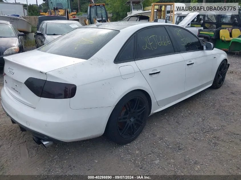 WAUBGAFL0BA065775 2011 Audi S4 3.0 Premium Plus