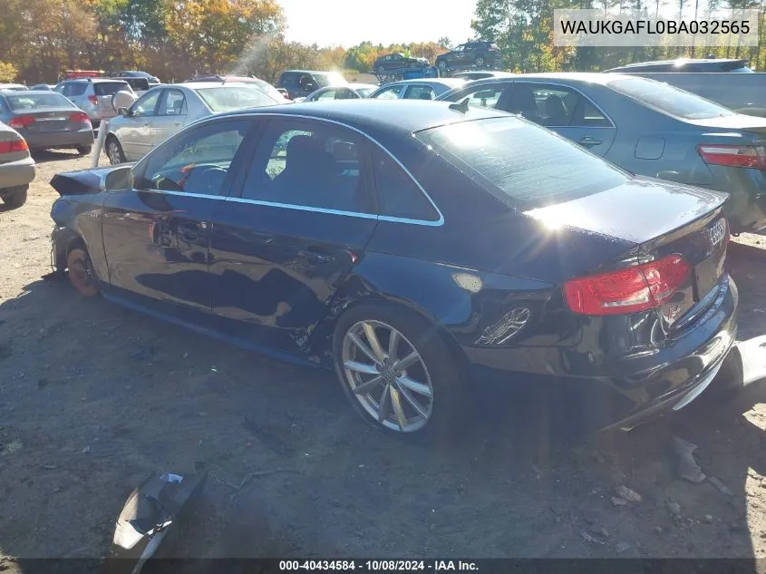 WAUKGAFL0BA032565 2011 Audi S4 3.0 Premium Plus