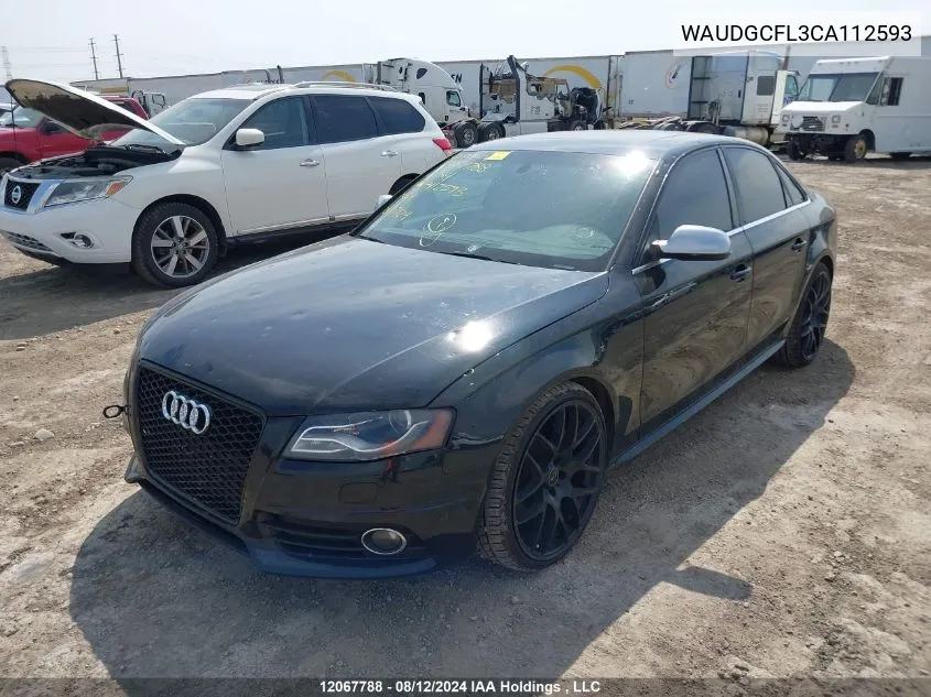 WAUDGCFL3CA112593 2012 Audi S4