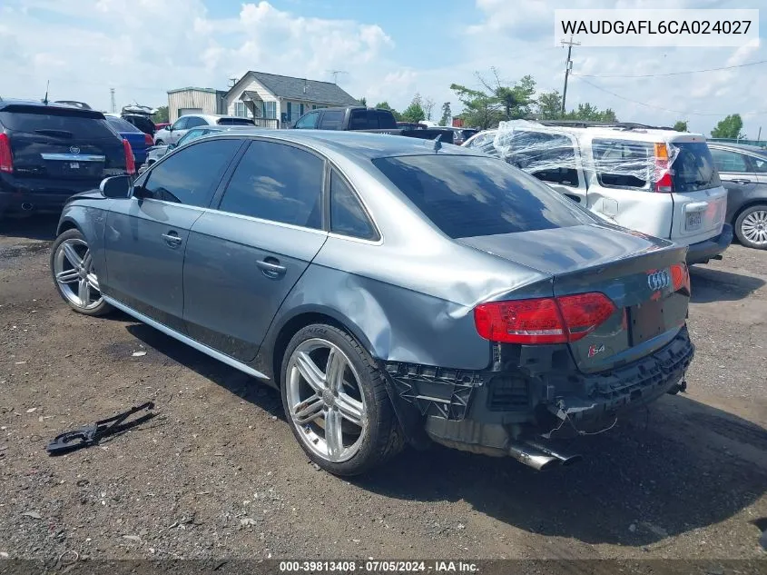 WAUDGAFL6CA024027 2012 Audi S4 3.0 Premium Plus