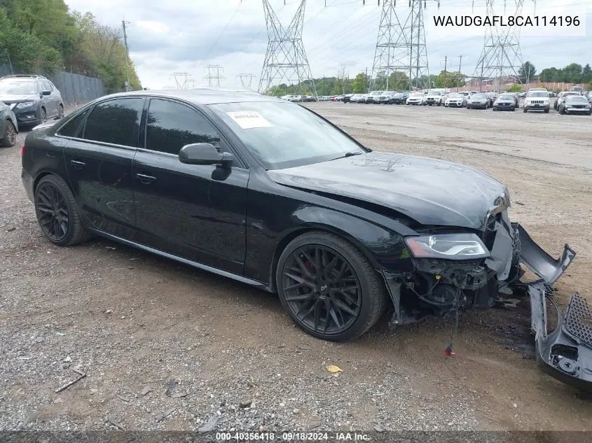 WAUDGAFL8CA114196 2012 Audi S4 3.0 Premium Plus