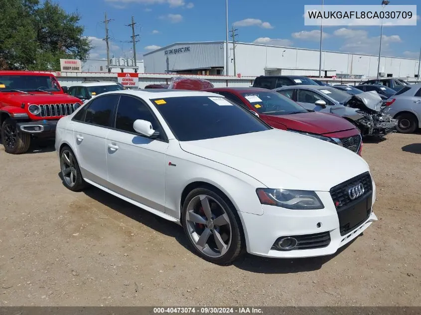 WAUKGAFL8CA030709 2012 Audi S4 Prestige