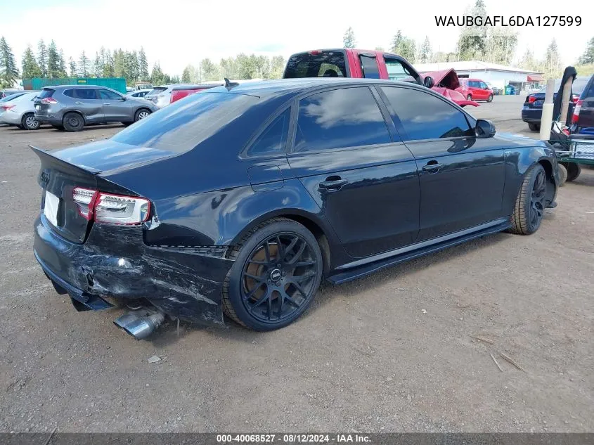 WAUBGAFL6DA127599 2013 Audi S4 3.0T Premium Plus