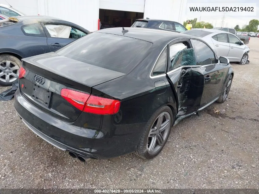 WAUKGAFL5DA219402 2013 Audi S4 3.0T Premium Plus