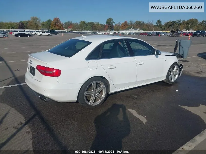 2013 Audi S4 3.0T Premium Plus VIN: WAUBGAFL1DA066260 Lot: 40610835