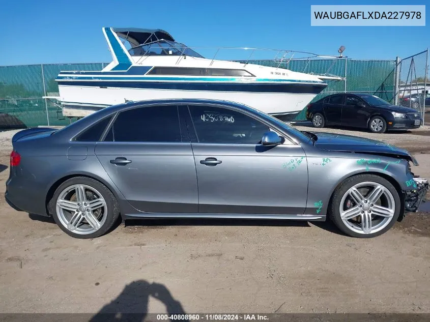 2013 Audi S4 3.0T Premium Plus VIN: WAUBGAFLXDA227978 Lot: 40808960