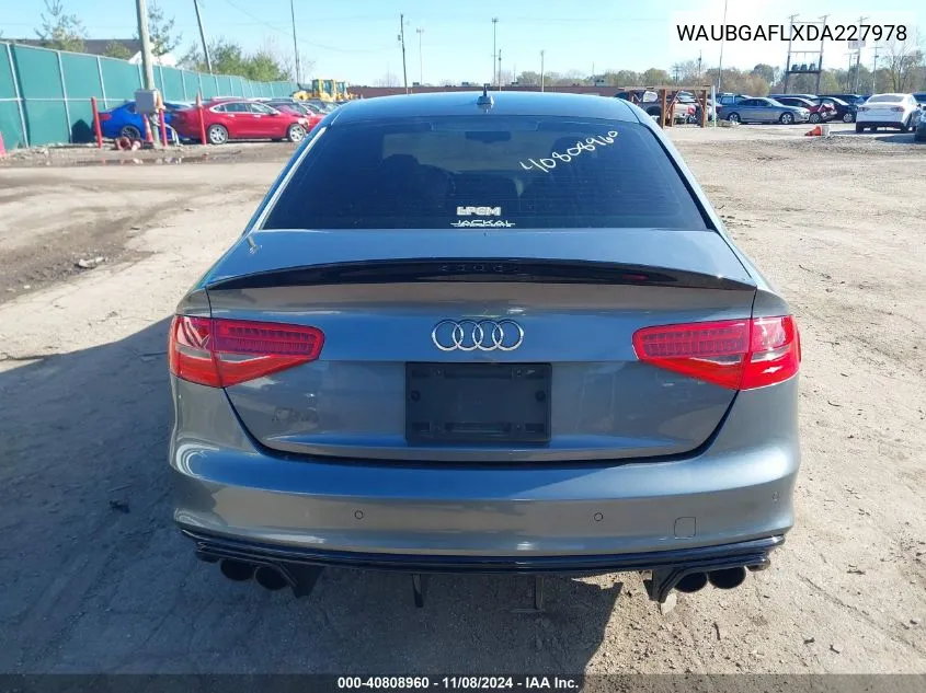 2013 Audi S4 3.0T Premium Plus VIN: WAUBGAFLXDA227978 Lot: 40808960