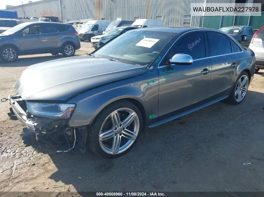 2013 Audi S4 3.0T Premium Plus VIN: WAUBGAFLXDA227978 Lot: 40808960