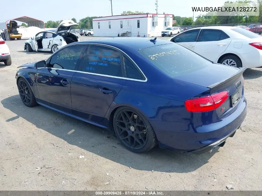 2014 Audi S4 3.0T Premium Plus VIN: WAUBGAFLXEA128272 Lot: 39909425