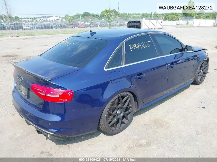 2014 Audi S4 3.0T Premium Plus VIN: WAUBGAFLXEA128272 Lot: 39909425