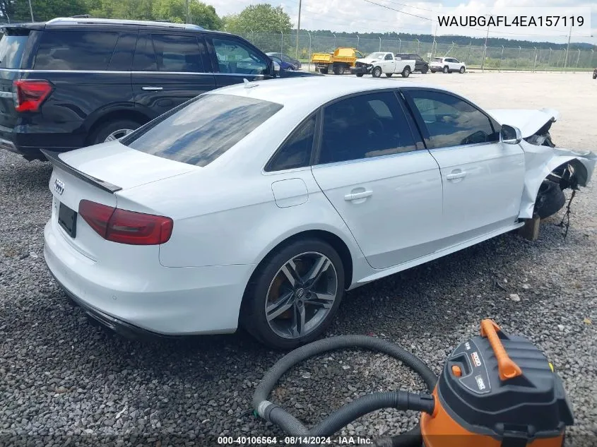 WAUBGAFL4EA157119 2014 Audi S4 3.0T Premium Plus