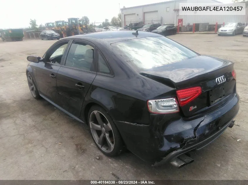 WAUBGAFL4EA120457 2014 Audi S4 3.0T Premium Plus